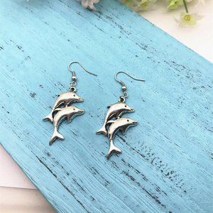 Dolphins Silver Earrings